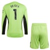 Conjunto (Camiseta+Pantalón Corto) Portero Manga Larga Manchester United De Gea 1 Primera Equipación 23-24 - Niño